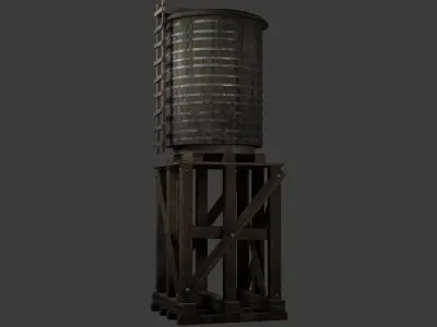  Old water tank 3D model