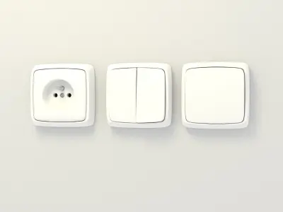 Light switches and electric outlet 3D model