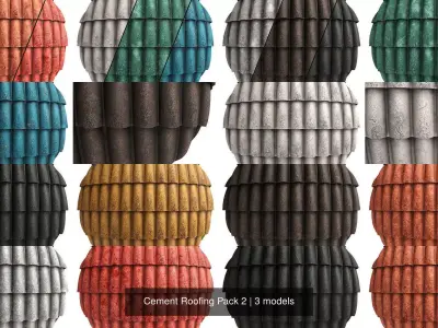 Cement Roofing Pack 2 Texture