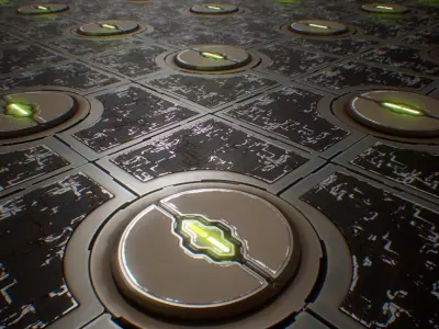 PBR Sci-Fi Spaceship Texture 15 Low-poly 3D model