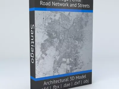 Santiago Area Road Network and Streets 3D model