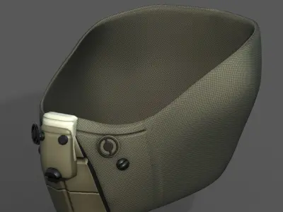 Gas mask helmet 3d model scifi Low-poly  Low-poly 3D model