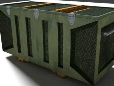 Sci-Fi Crate for Weapons or Cargo Low-poly 3D model
