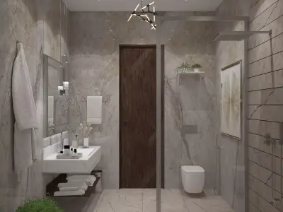 Bathroom Render Free 3D model