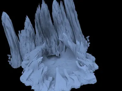 Planet Cliff Crater 3D model