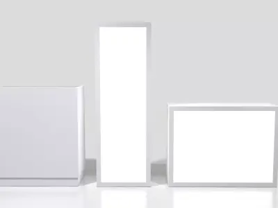 Tall Exhibition Display Stand Pack  Modular Showcase 3D Models 3D model