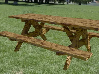 Garden Table Low-poly 3D model purchase
