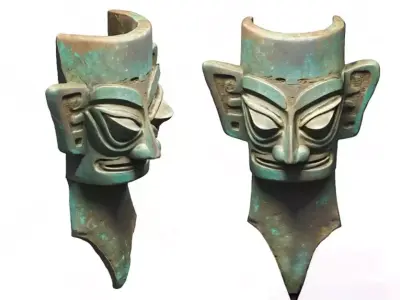 Sanxingdui Bronze Human Head 3D model