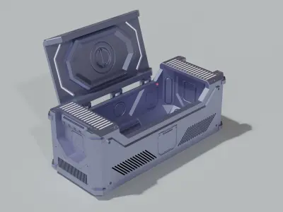 Sci-Fi Container Vol1 Low-poly 3D model