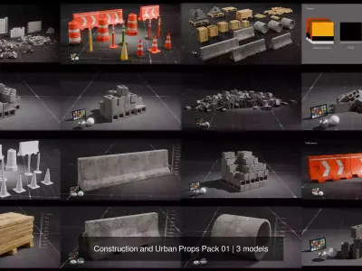 Construction and Urban Props Pack 01