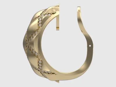 Crisscross Diamond Earrings JDBCo 3D print model