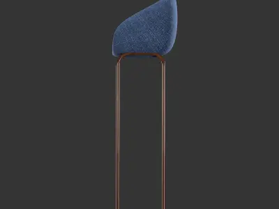 Minimalist Bar stool  Low-poly 3D model