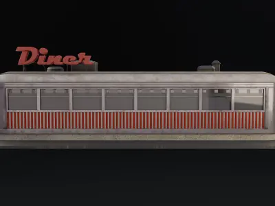 Diner Low-poly 3D model