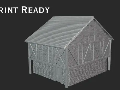 Medieval House - High Quality Print Ready 3D print model