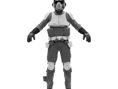 Scout Trooper - Star Wars Low-poly 3D model
