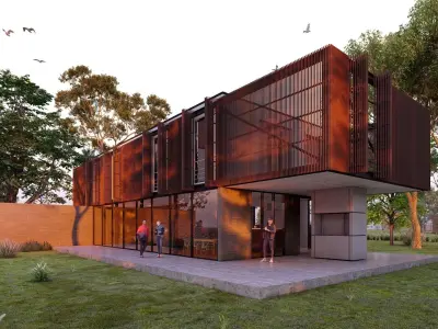 SCENE LUMION 11 5 AND ABOVE BOX HOUSE BY YOGA4ARCH 3D model 3D model