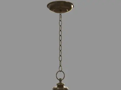 Vicentina Pendant Gold 3D model