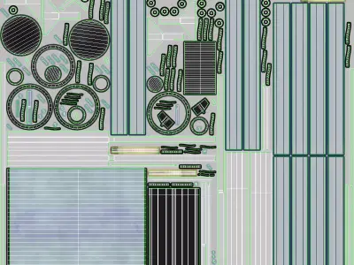Solar Water Heating Panel Low-poly 3D model
