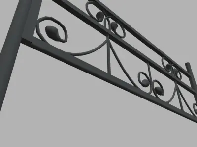 Fence 08 Low-poly 3D model