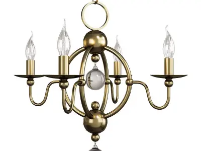 QUATREFOIL CHANDELIER Low-poly 3D model