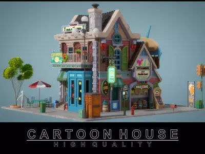 Cartoon House 21 3D model