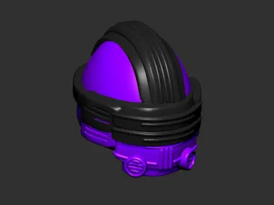 helmet high poly sculpt 3d printable 3D model 22