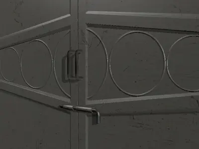Low poly Gate metal Low-poly 3D model