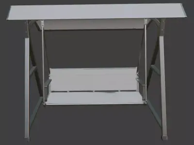 Modern Canopy Swing Bench 3D model