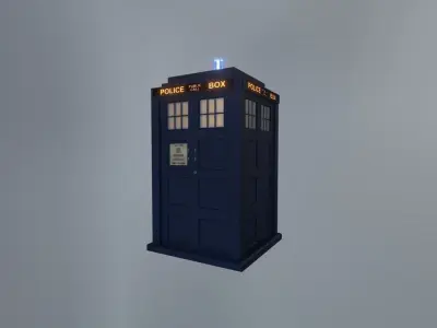 DOCTOR WHO - DAVID TENNANT TARDIS - Rogue Film Productions Low-poly 3D model