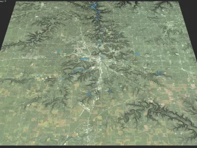 Rochester - 3D Terrain Low-poly 3D model