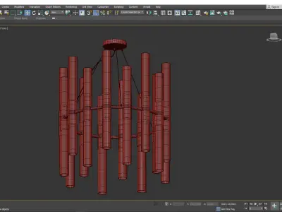 SMALL CANDELE CHANDELIER Low-poly 3D model