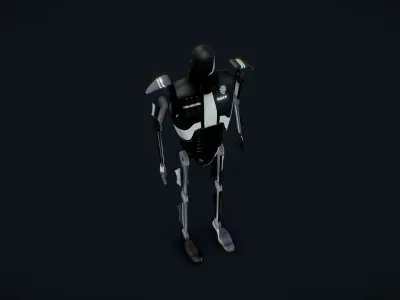 Robot Sci Fi Police Enforcer Low-poly 3D model