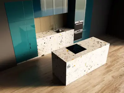 45-Kitchen9 glossy 4 3D model