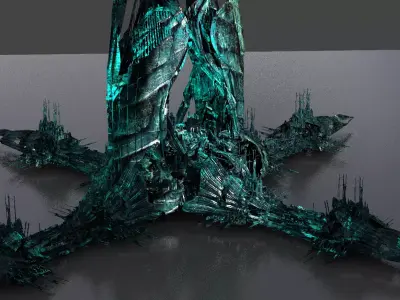 Aqua man inspired Atlantis Citadel 3D model