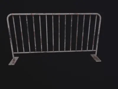 Crowd Barrier 3D Model Low-poly 3D model