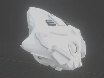 Drone visor SciFi helmet headset 3D model