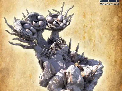 Cliff Harpy Nest  Tabletop Terrain 28 MM 3D print model