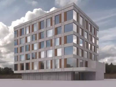 Modern Public Building 3D model