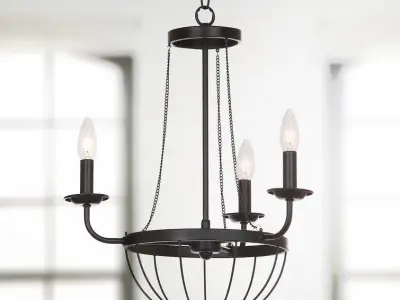 Leechburg Light Dimmable Empire Chandelier 3D model