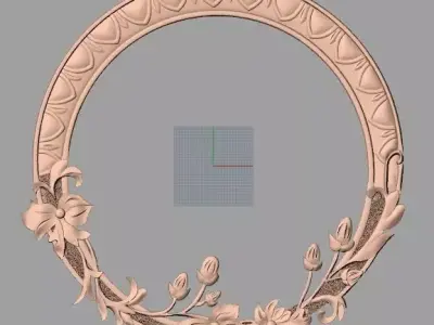 Photo frame 3D relief models STL Files used for CNC Router E644 3D model