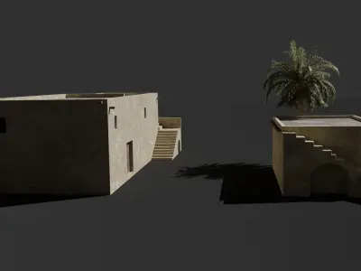 Ancient Judean set of houses  3D model