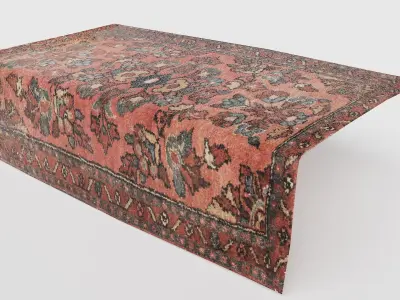 blanket old fabric er1 Low-poly 3D model