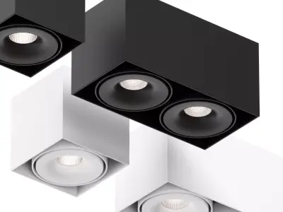 Tema N three led lights on wall 3D model