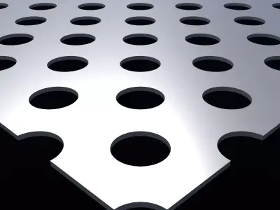 Perforated panel with 25 percent opening 25O82 3D model