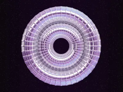 Looped Rings - Abstract Animation 3D model