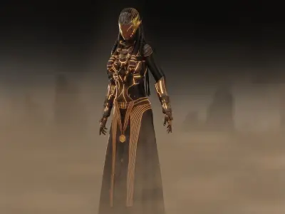 Sci Fi Dune Valkyrie Low-poly 3D model