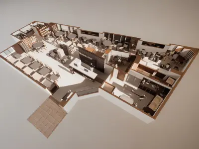 PROPOSED FITOUT RESTAURANT 3D model