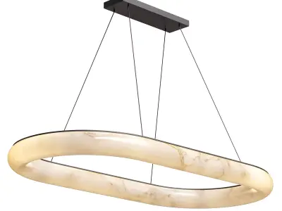 Rh Rivage Lisse Oval Chandelier 3D model