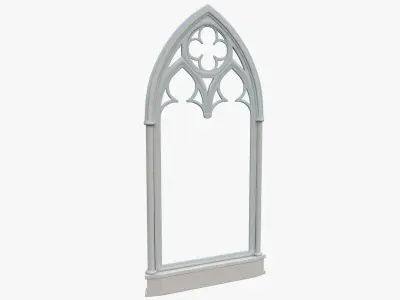 Medieval window  Low-poly 3D model