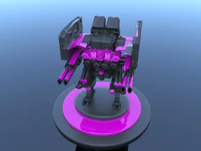 Cyborg Prototype Mecha Robot SciFi 3D model